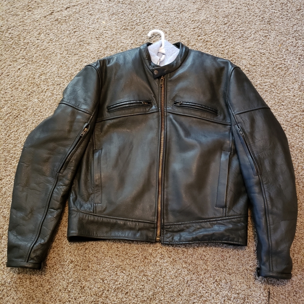 Xelement Men's Black Leather Jacket